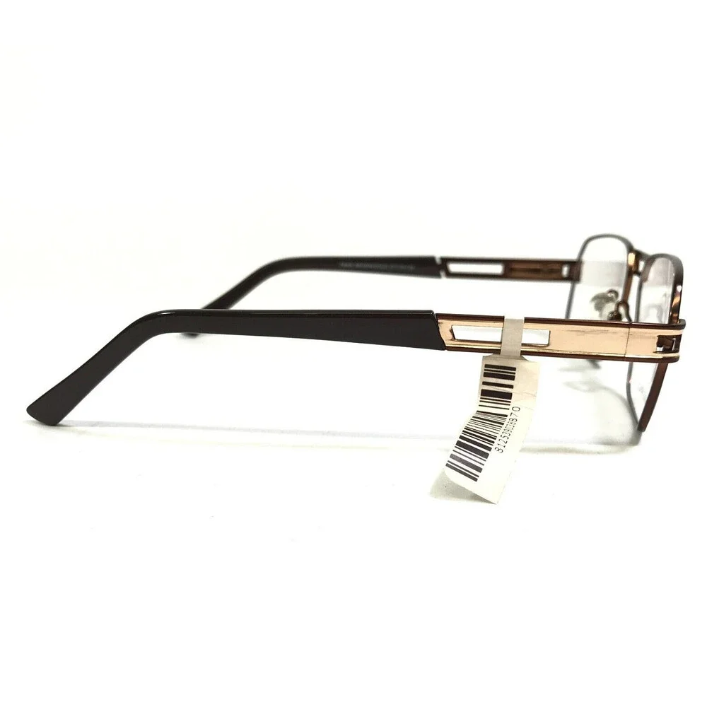 Eight to Eighty Eyeglasses Frames TWAN BROWN/GOLD Square Full Rim 57-18-145